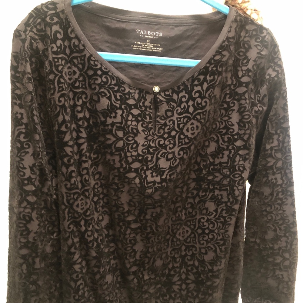 New black Talbots long sleeve top. NWT.